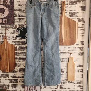 Express Women's Blue Flare Jeans Size 2R